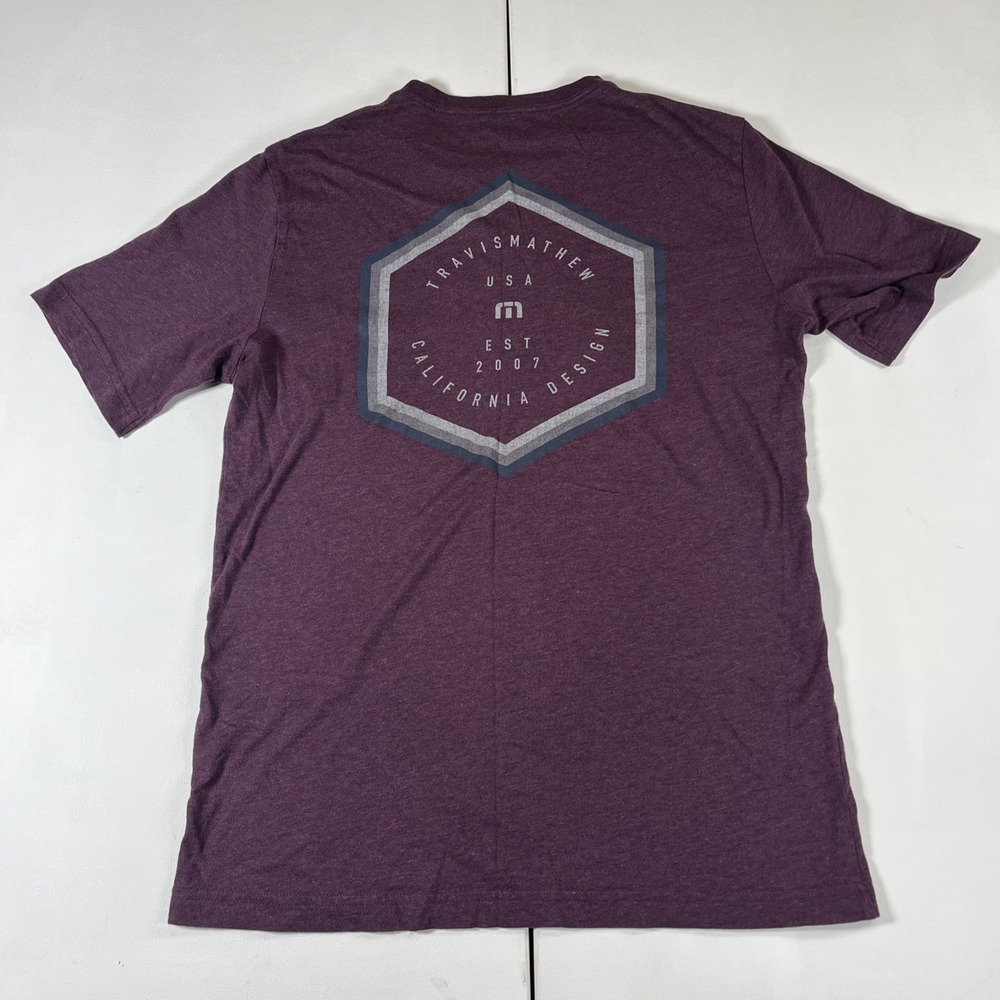 Travis Mathew T Shirt Blue California Design Pima Soft Casual Tee Men's S